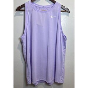 The Nike Tee Dri Fit Tank Top Purple Lilac Size XL Athletic Gym Exercise NWT